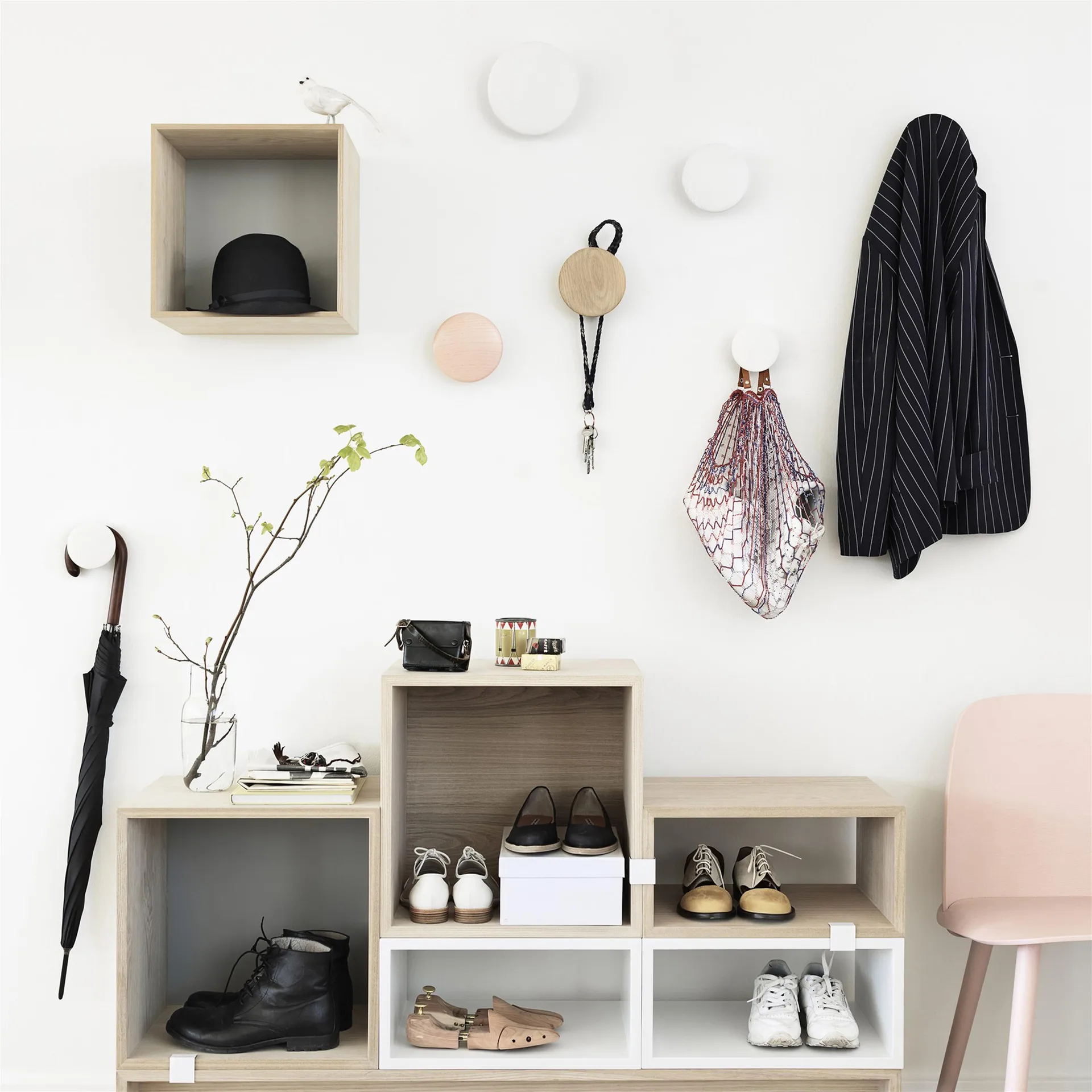 Dots Wood 5-pack, Cremevit Muuto