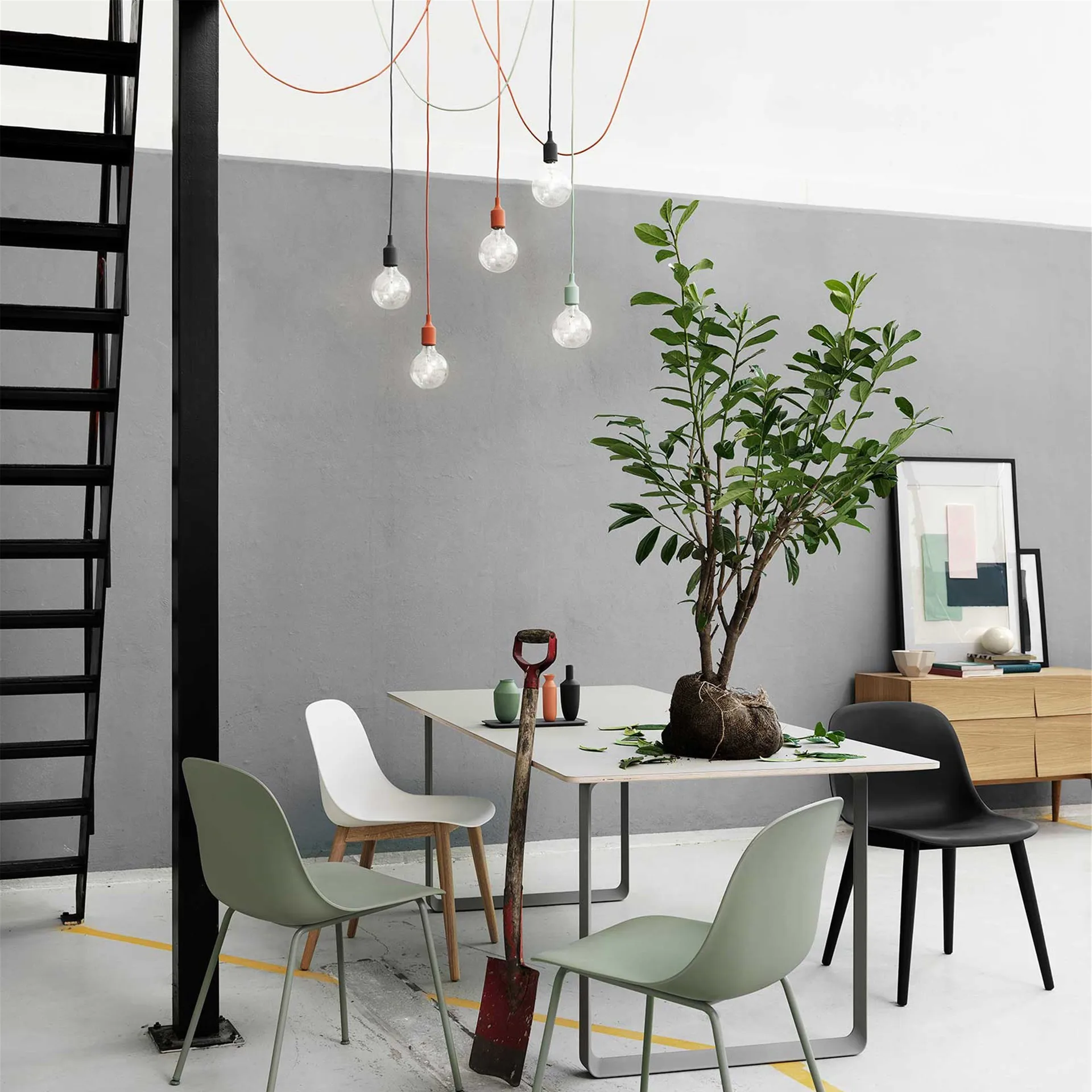 E27 lampa, Ljusgrön Muuto
