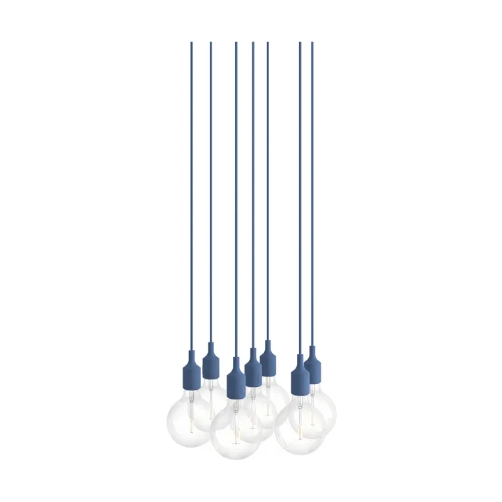 E27 Pendant Cluster 7 pendel - Pale blue - Muuto