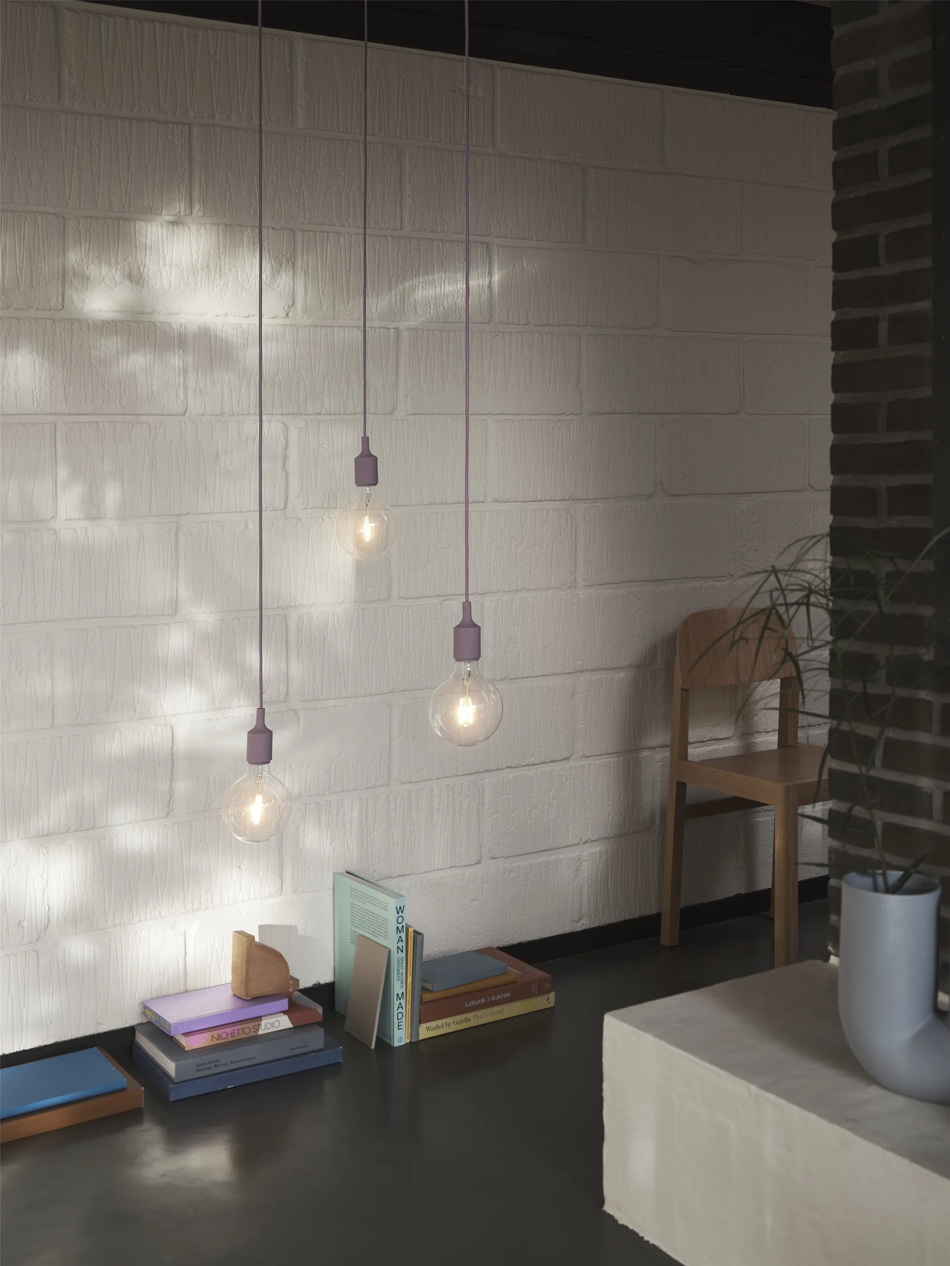 E27 pendel, Dusty lilac Muuto