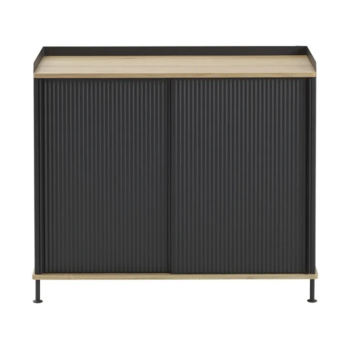 Enfold sideboard 100x45x85 cm - Laquered oak-anthracite black - Muuto