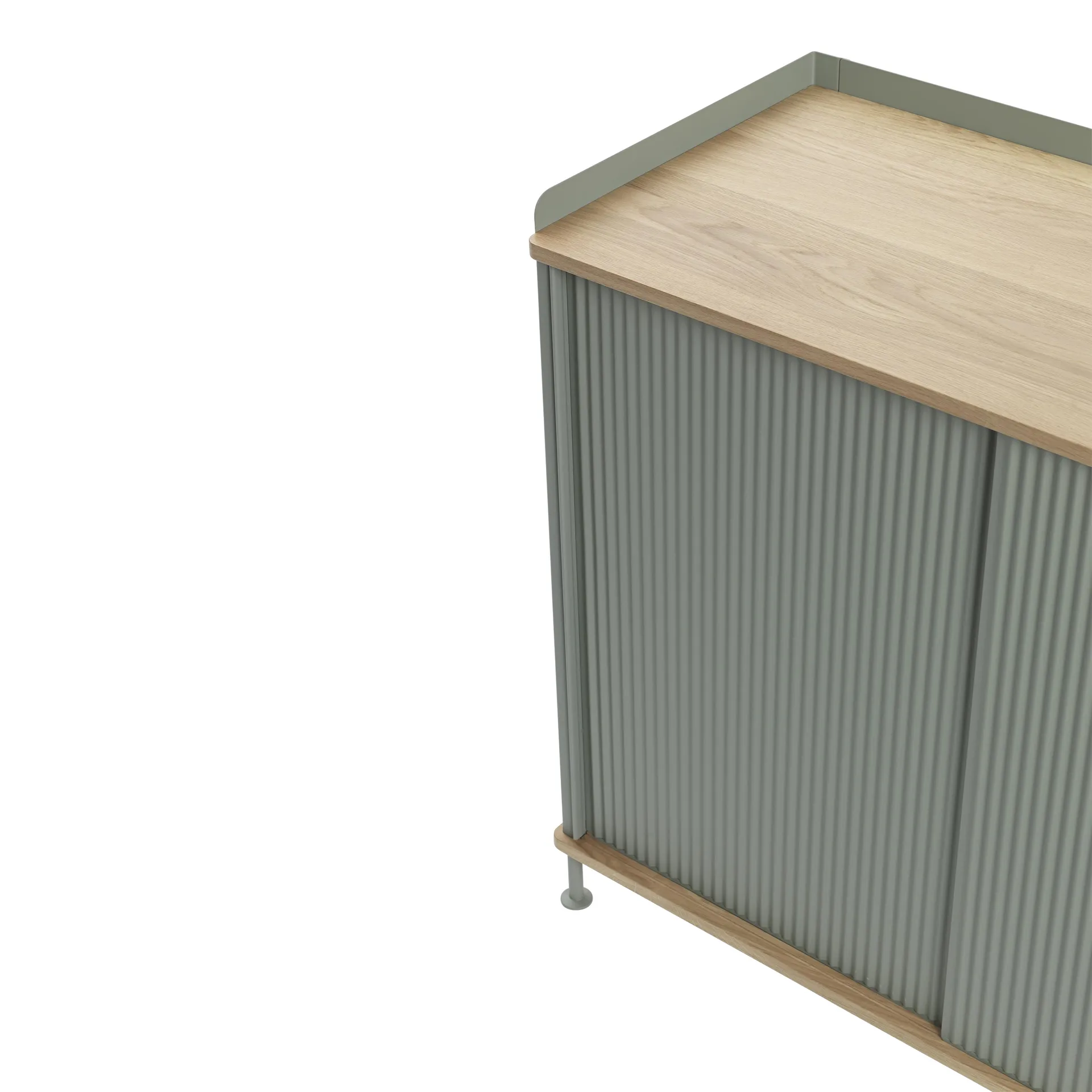 Enfold sidobord lågt 125x45x63 cm, Oak-Dusty green Muuto