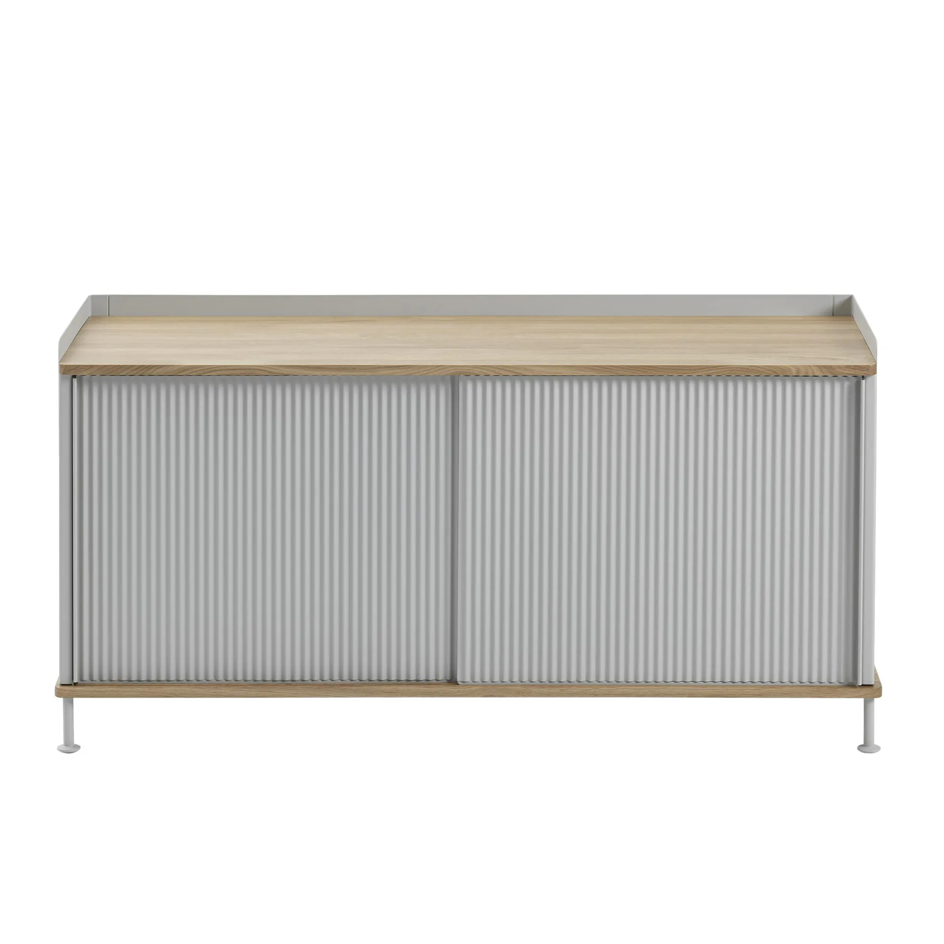 Enfold sidobord lågt 125x45x63 cm, Oak-Grey Muuto