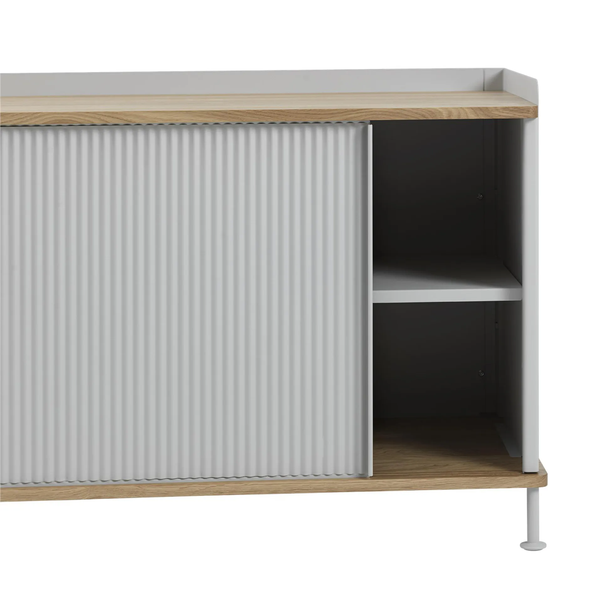 Enfold sidobord lågt 125x45x63 cm, Oak-Grey Muuto
