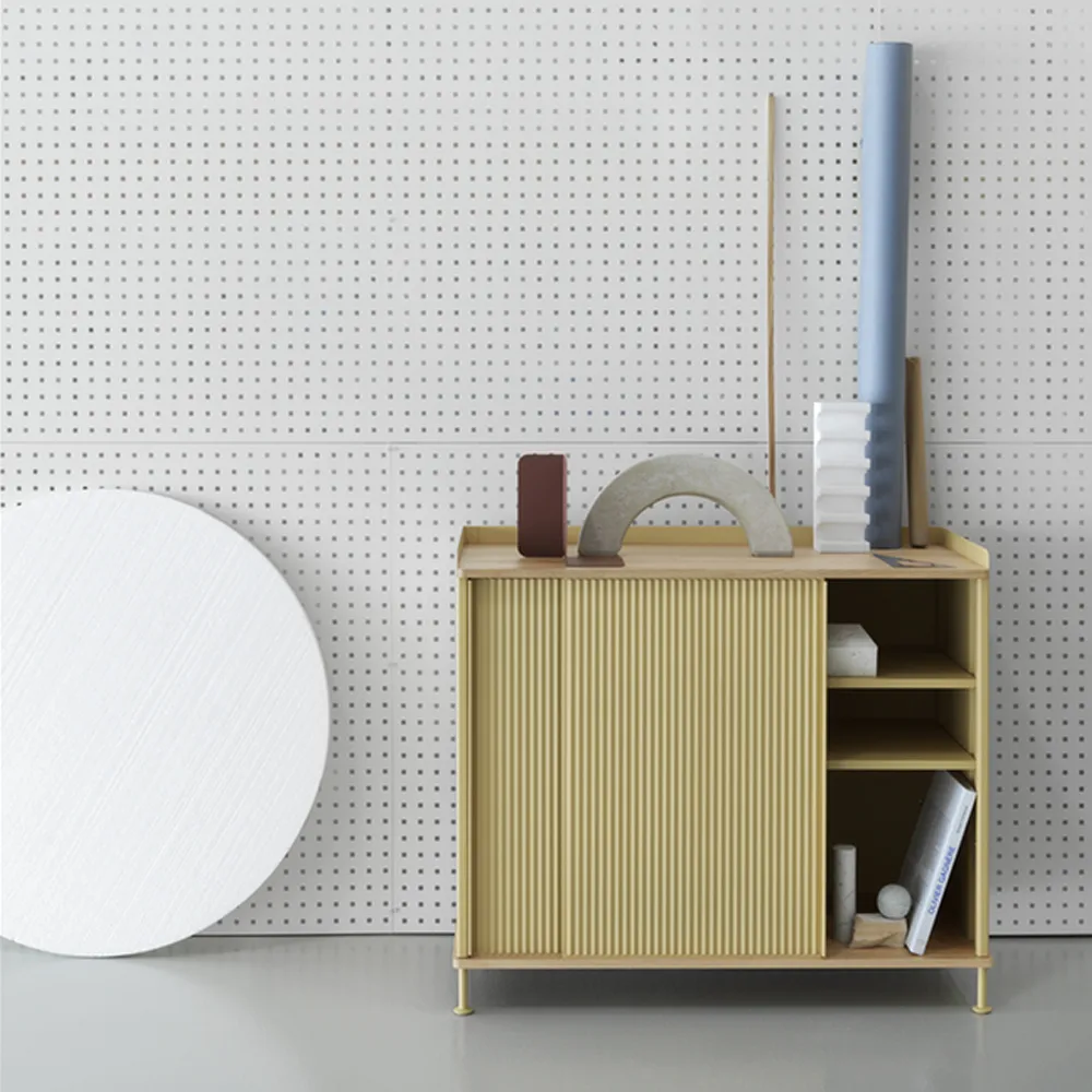 Enfold Tall sideboard, Grey-Metal Muuto