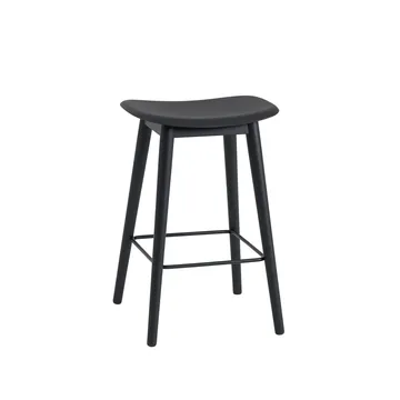Fiber counter stool barpall 65 cm - Black-anthratice black - Muuto