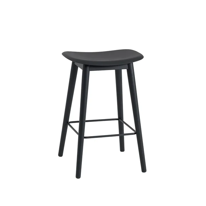 Fiber counter stool barpall 65 cm - Black-anthratice black - Muuto
