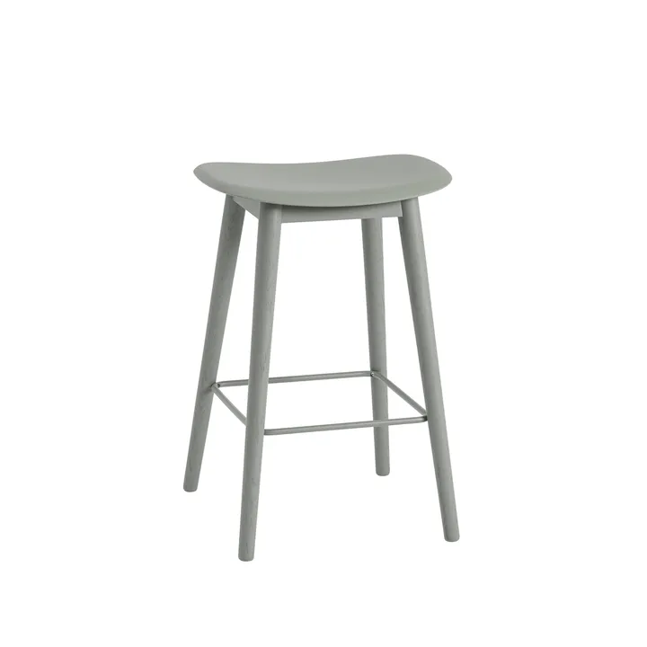 Fiber counter stool barpall 65 cm - Dusty green - Muuto