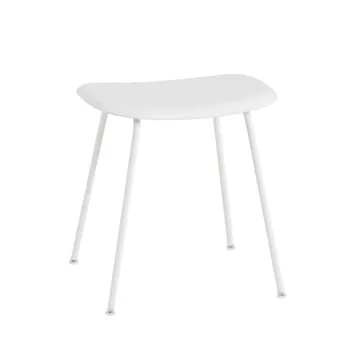Fiber pall - white, vit stålstativ - Muuto