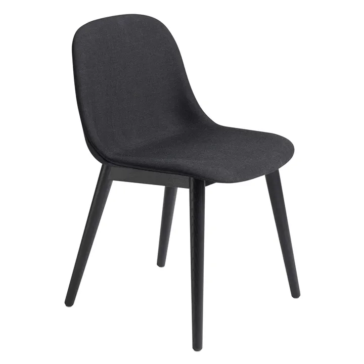 Fiber Side Chair stol med träben - Remix 183-black - Muuto