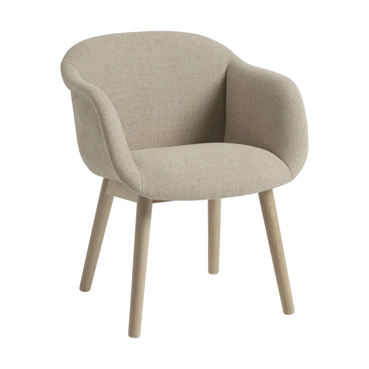 Fiber Soft Armchair med träben - Ecriture 240/Oak - Muuto
