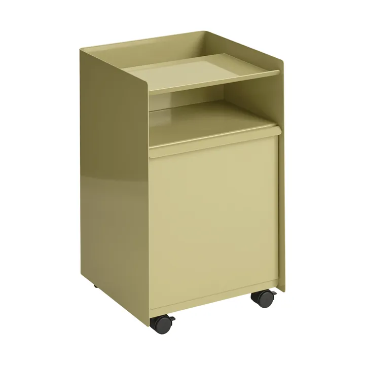 Folded Trolley rullvagn med låda - Dark beige green - Muuto