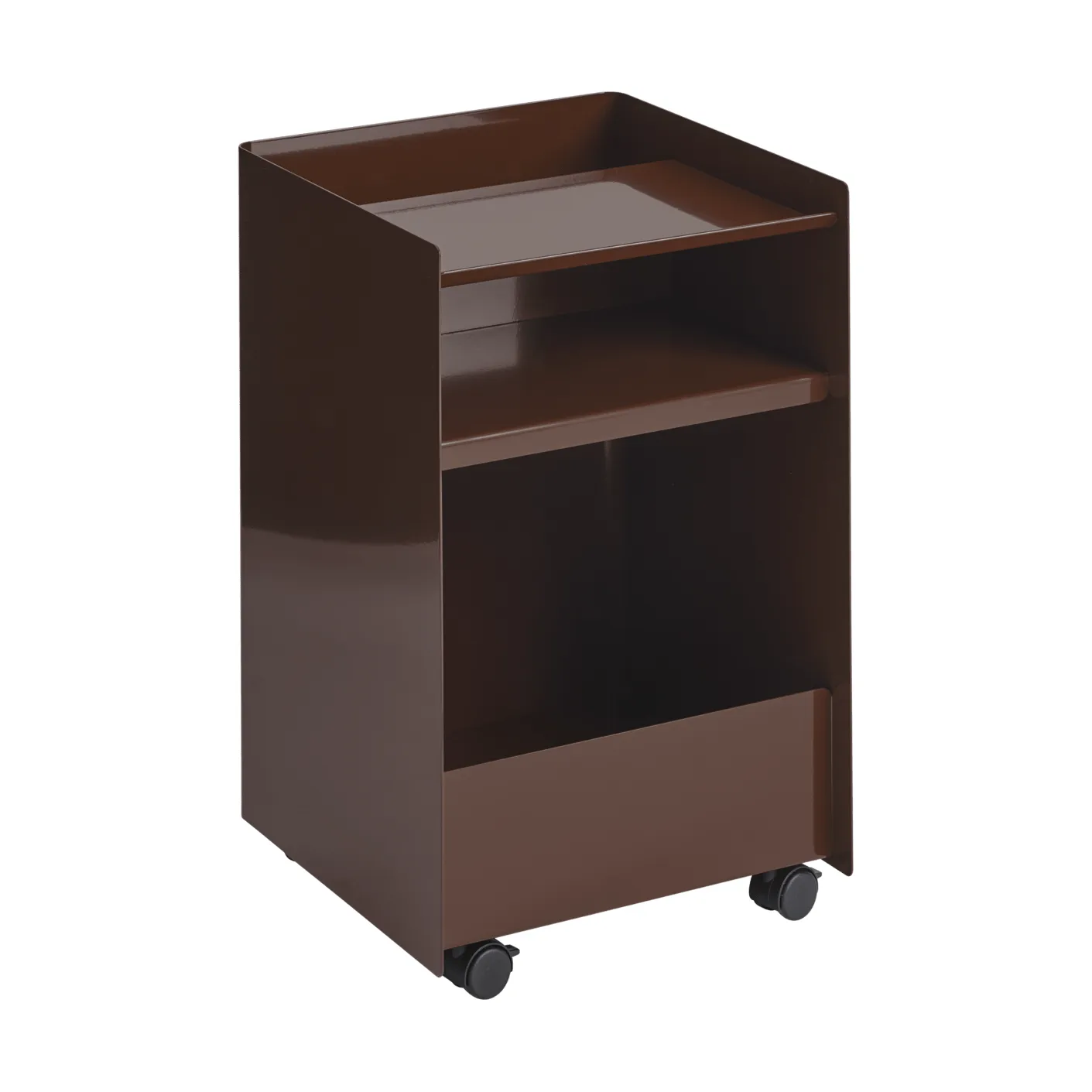 Folded Trolley rullvagn öppen, Dark red 37,4x61,5x37,2 cm Muuto