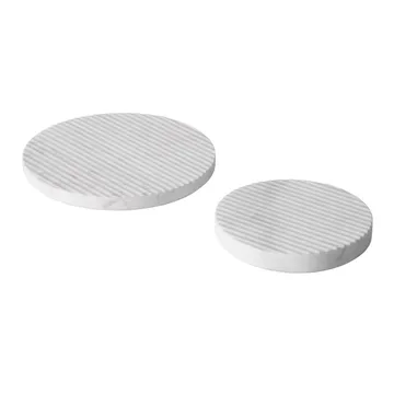 Groove grytunderlägg marmor - vit liten - Muuto