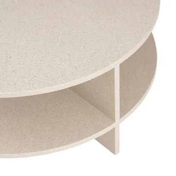 Halves soffbord - Light taupe-terrazzo, Ø85 cm - Muuto