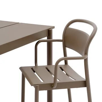Linear steel armchair karmstol - Taupe - Muuto