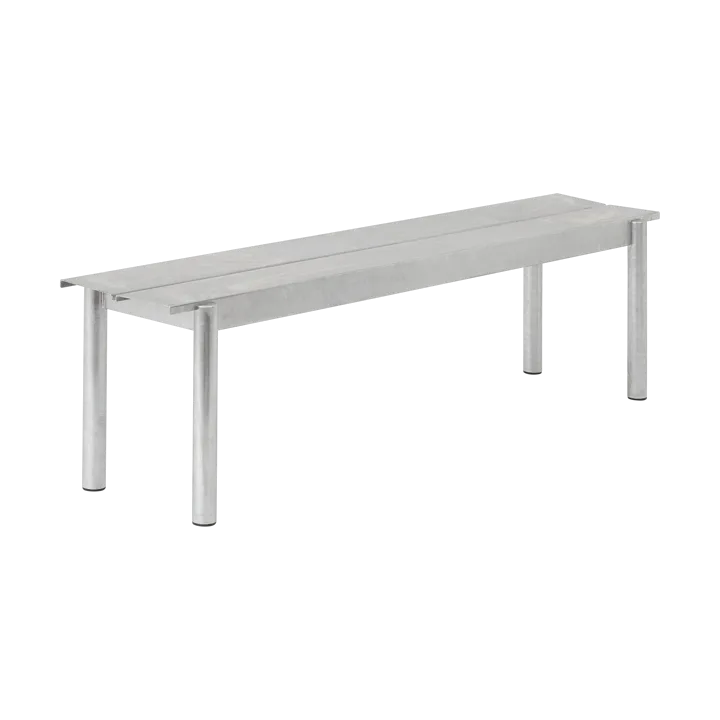 Linear steel bench bänk 170x34 cm - Warm galvanized steel - Muuto