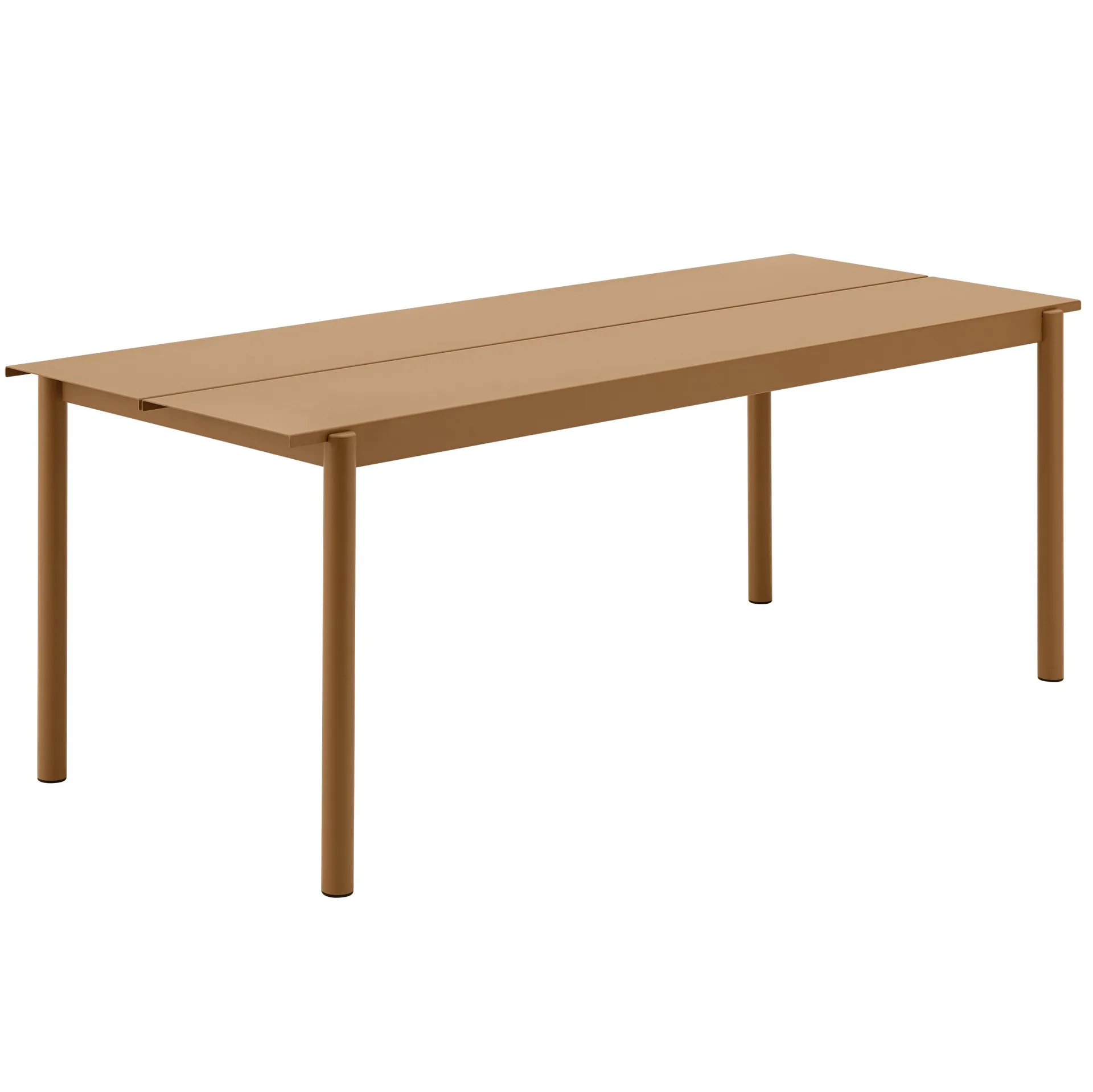 Linear Steel bord 200x75 cm, Burnt orange Muuto
