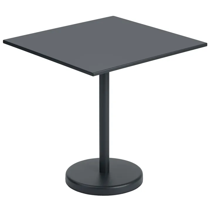 Linear Steel bord 70x70 cm - Black - Muuto