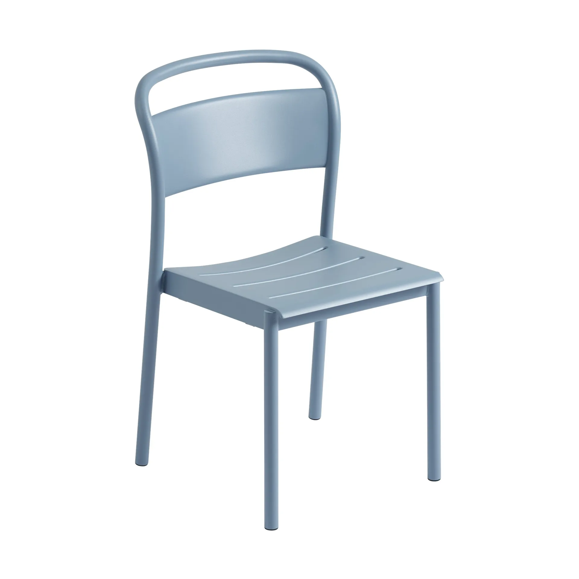Linear steel side chair stol, Pale blue Muuto