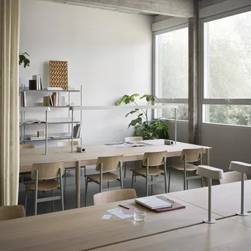 Linear System Middle Module bord - White laminate-ABS-Oak - Muuto