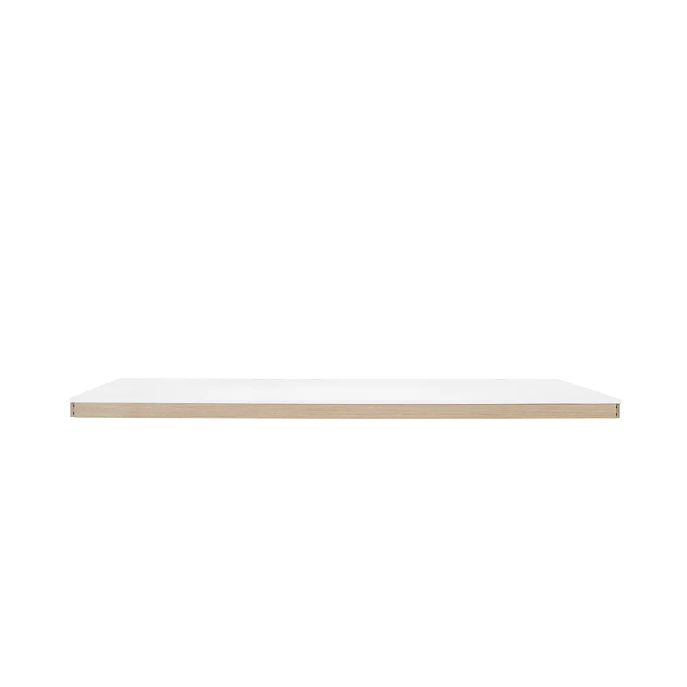 Linear System Middle Module bord, White laminate-ABS-Oak Muuto