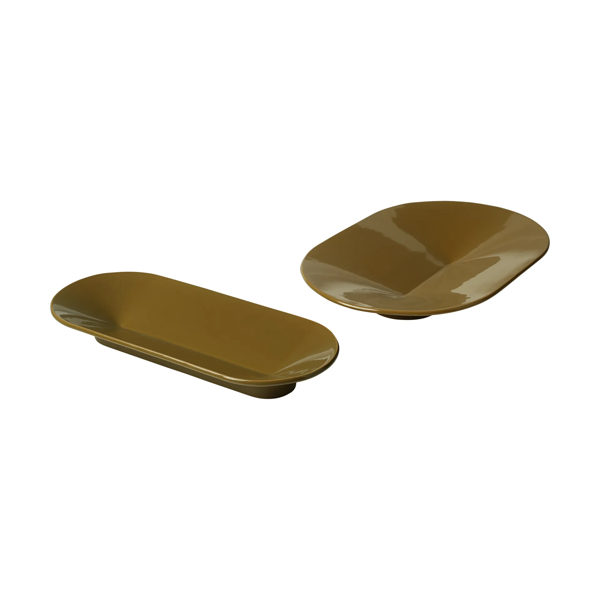 Mere skål 51,5x21,5 cm, Brown Green Muuto