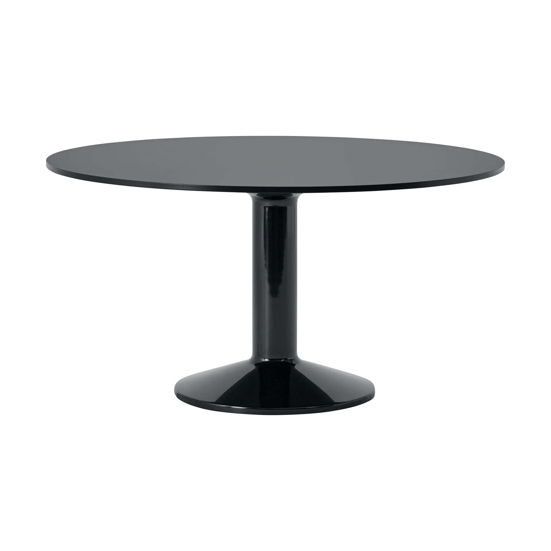 Midst pelarbord, Black nanolaminate-black, Ø140 cm Muuto