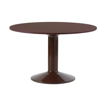 Midst pelarbord - Dark red linoleum-dark red, Ø120 cm - Muuto