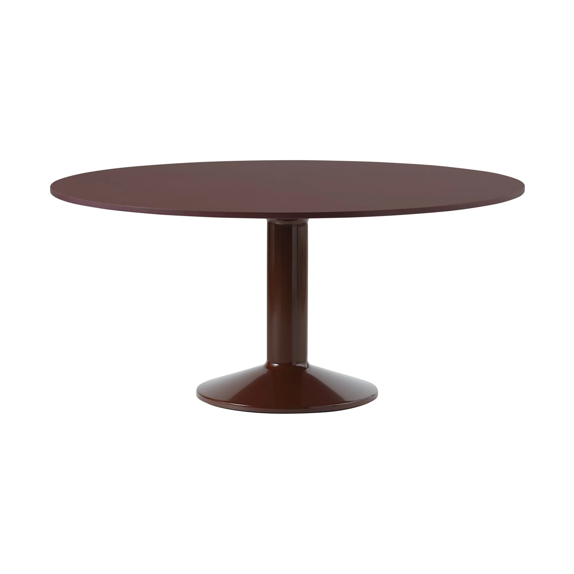Midst pelarbord, Dark red linoleum-dark red, Ø160 cm Muuto