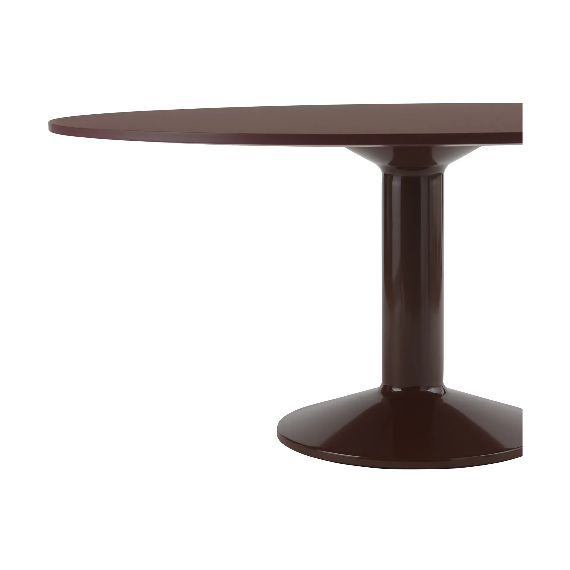 Midst pelarbord, Dark red linoleum-dark red, Ø160 cm Muuto