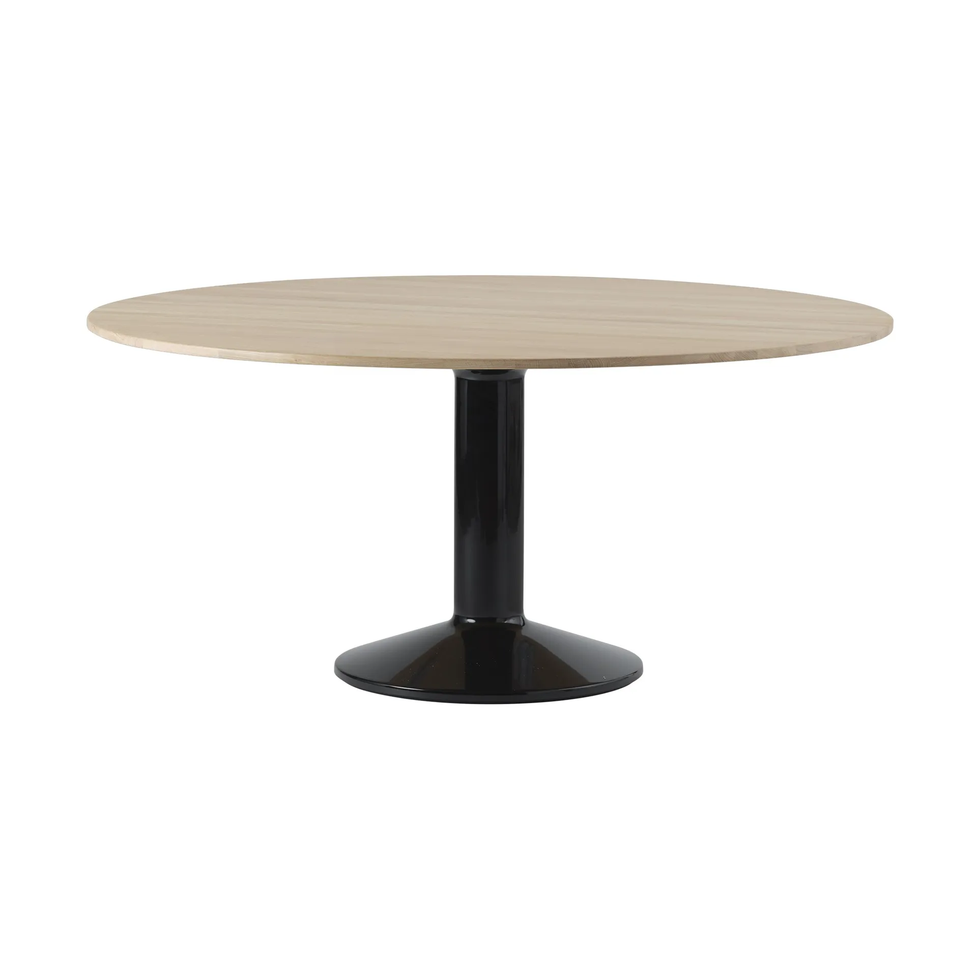 Midst pelarbord, Oiled oak-black, Ø160 cm Muuto