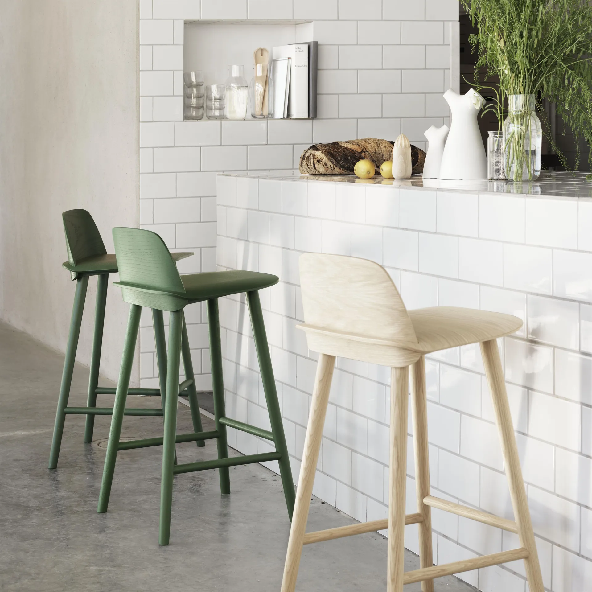 Nerd barstol 75 cm, Oak Muuto