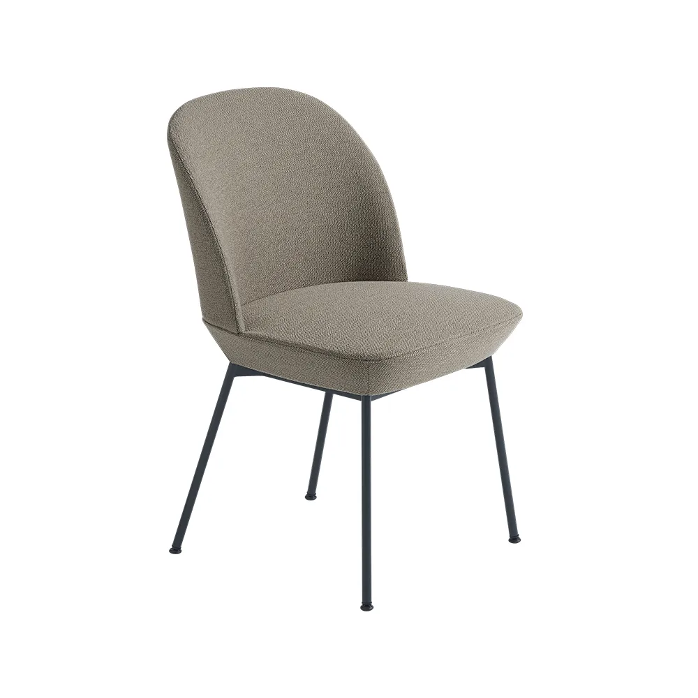 Oslo sidostol tygklädd, Ocean 52-Anthracite black Muuto