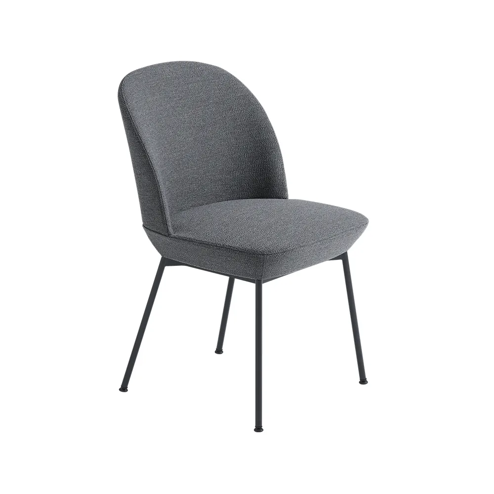Oslo sidostol tygklädd, Ocean 80-Anthracite black Muuto