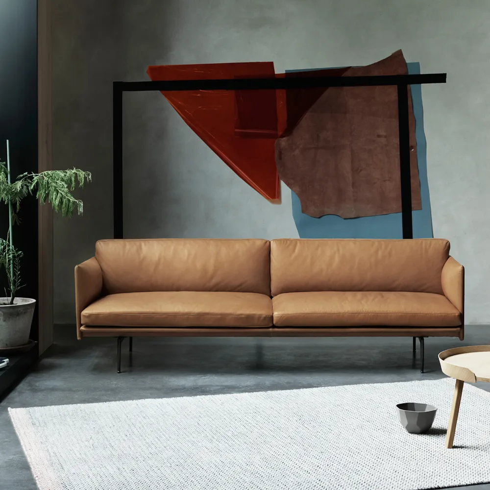 Outline soffa 2-sits, Fiord 961-Green Muuto