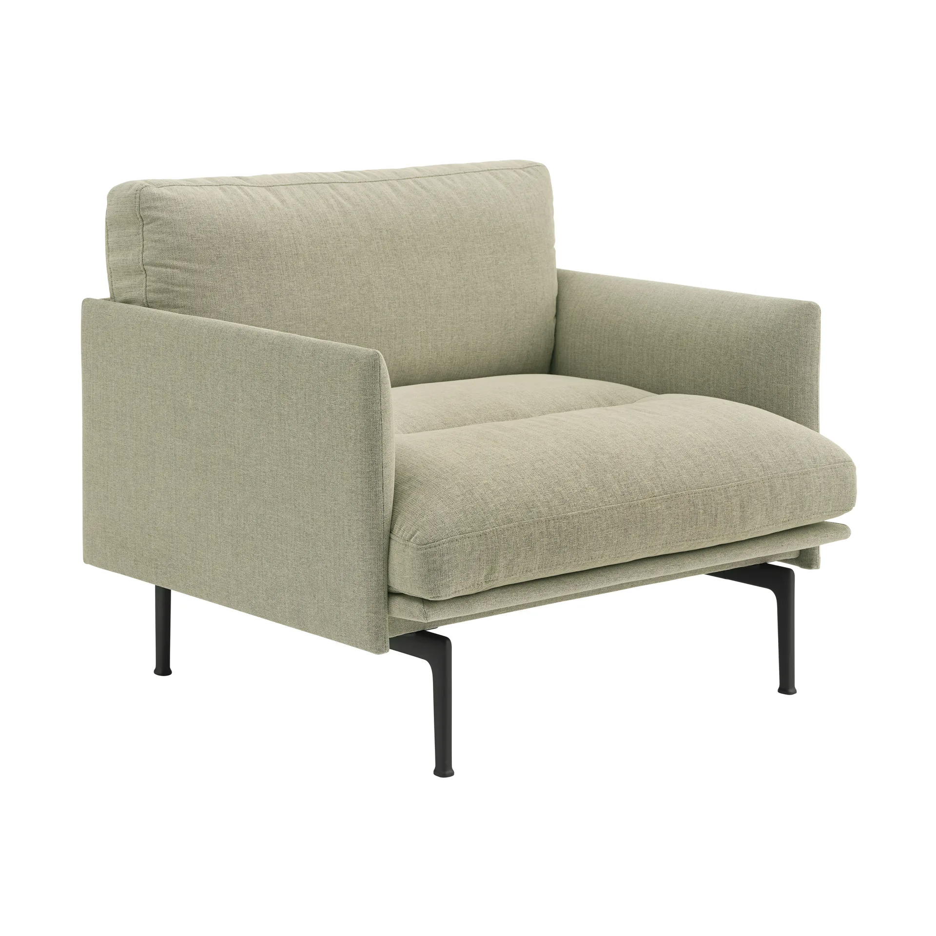 Outline Soft stol, Guest 250-svarta ben Muuto