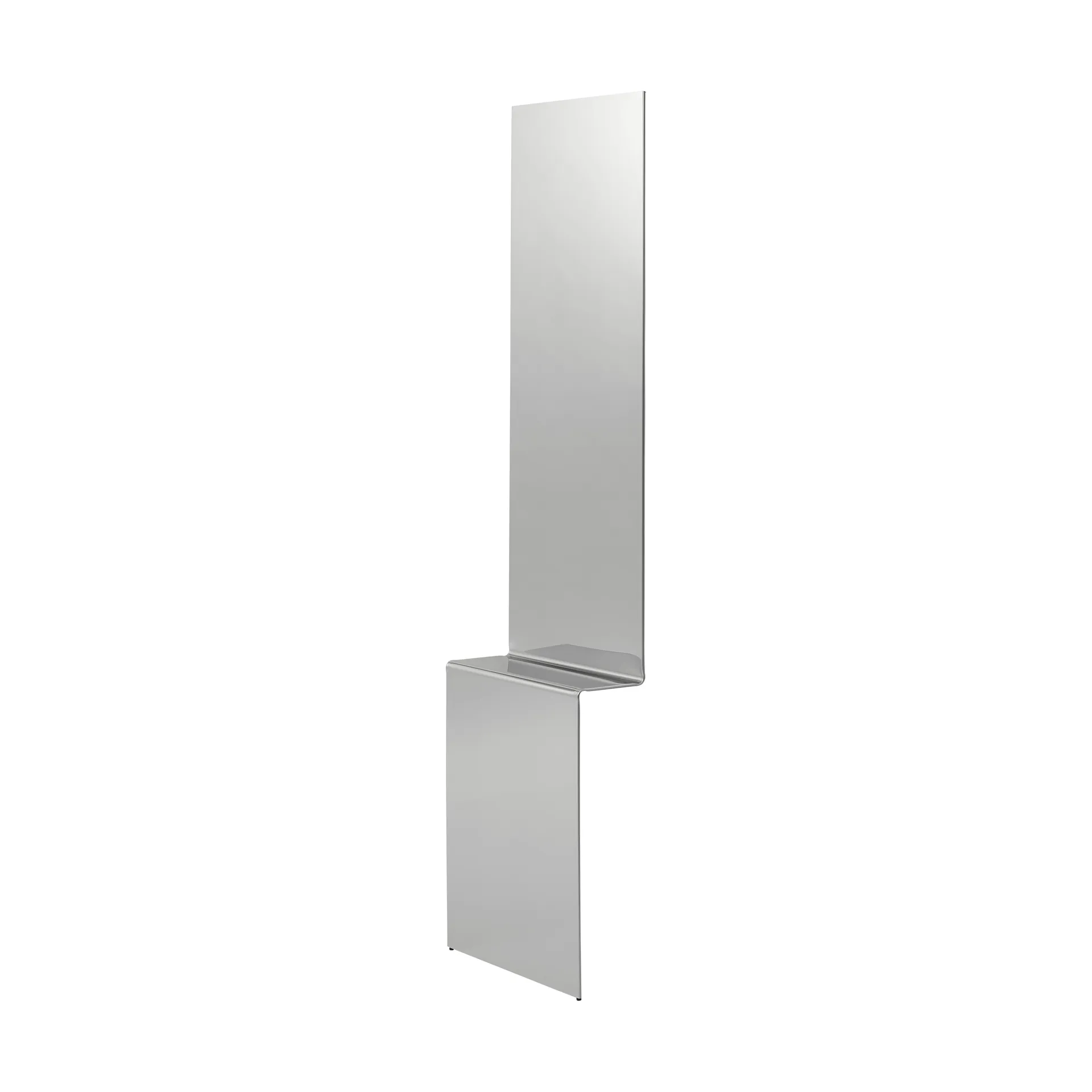 Pleat väggspegel, Polerat stål, 227x57 cm Muuto
