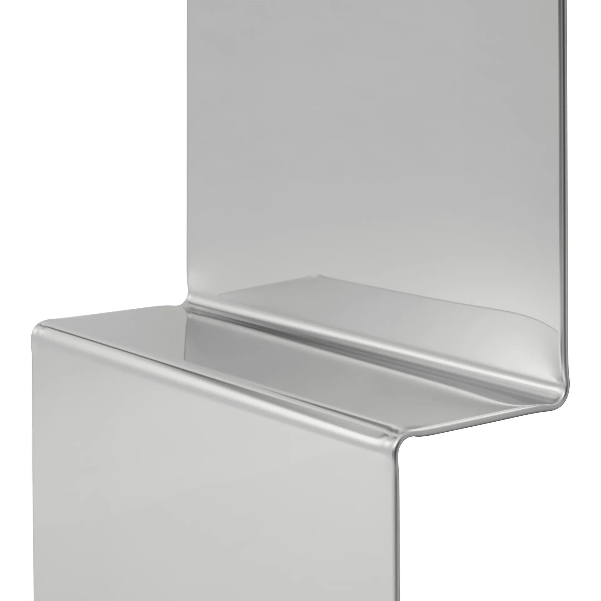Pleat väggspegel, Polerat stål, 227x57 cm Muuto