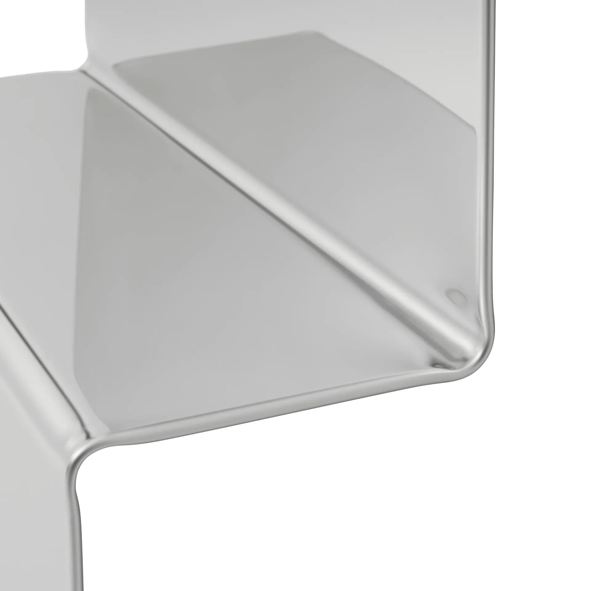 Pleat väggspegel, Polerat stål, 227x57 cm Muuto