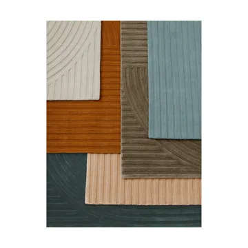 Relevo Rug Quattro ullmatta - Sage green, 170x240 cm - Muuto