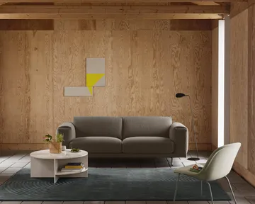 Relevo Rug Quattro ullmatta - Sage green, 170x240 cm - Muuto