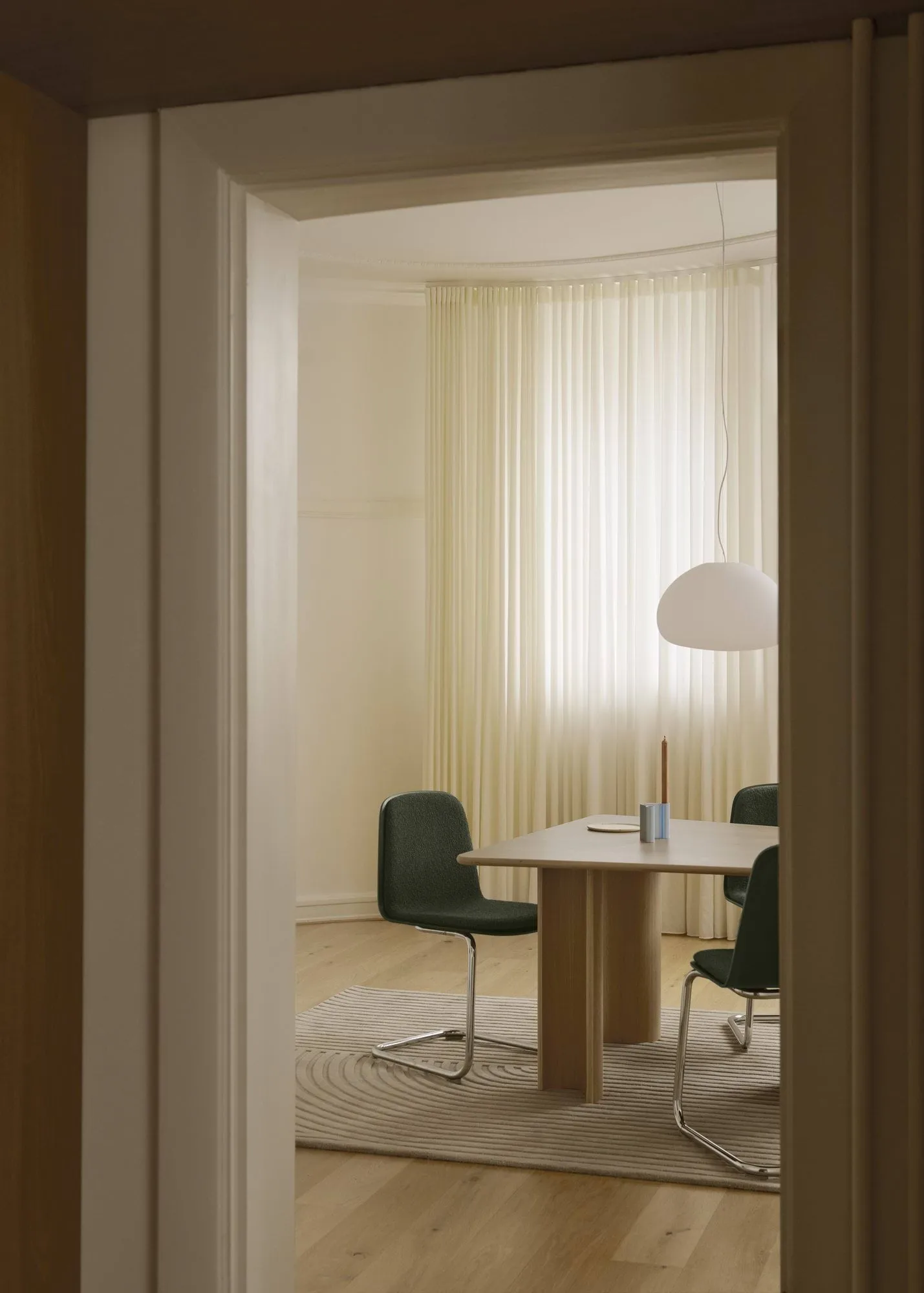 Relevo Rug Quattro ullmatta, Sage green, 200x300 cm Muuto