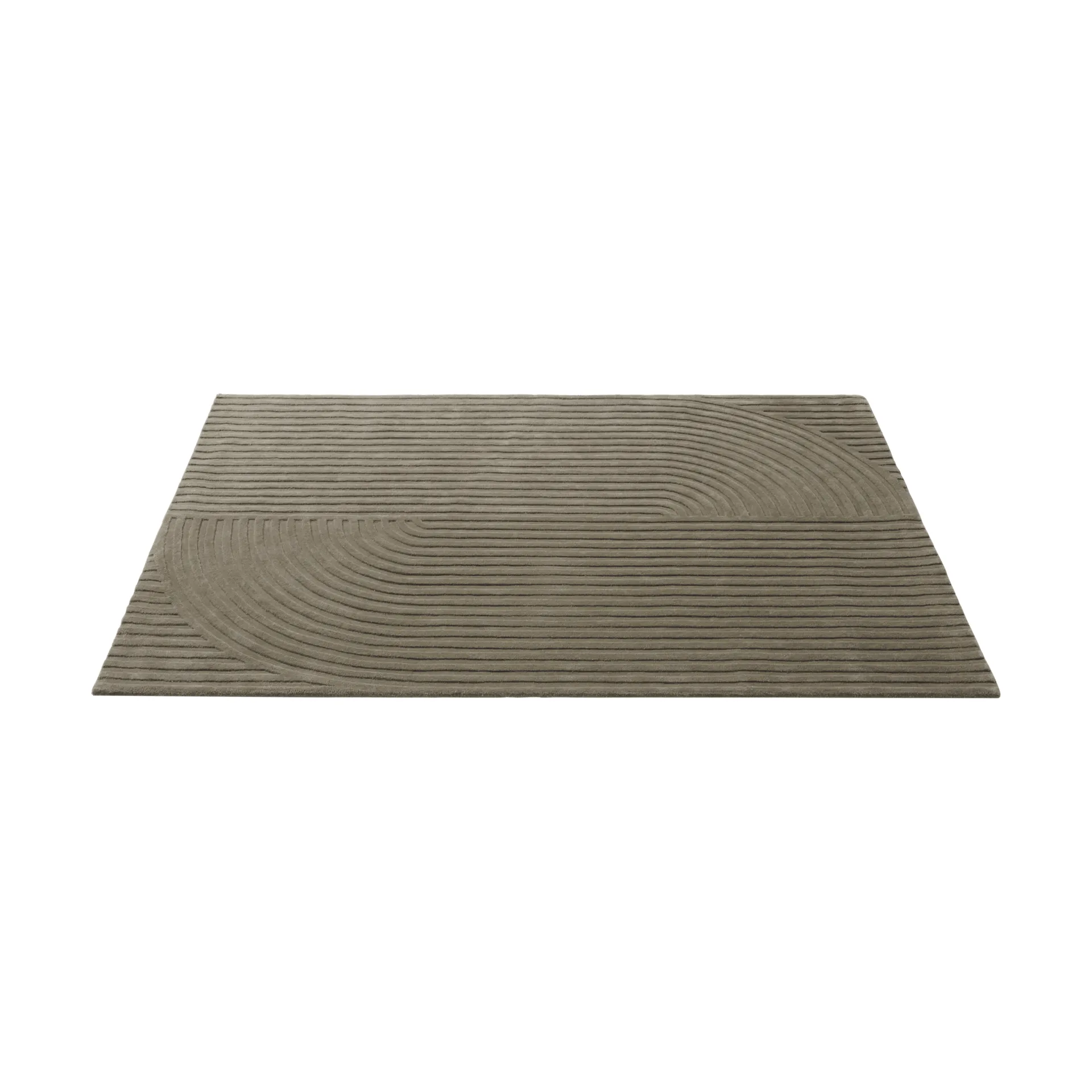 Relevo Rug Quattro ullmatta, Taupe, 170x240 cm Muuto