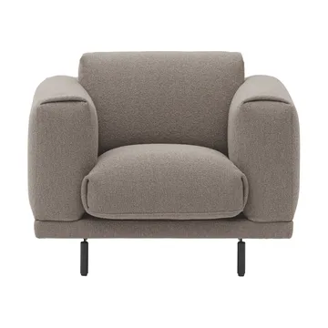 Rest Lounge Chair loungestol - Hearth 6-svarta ben - Muuto