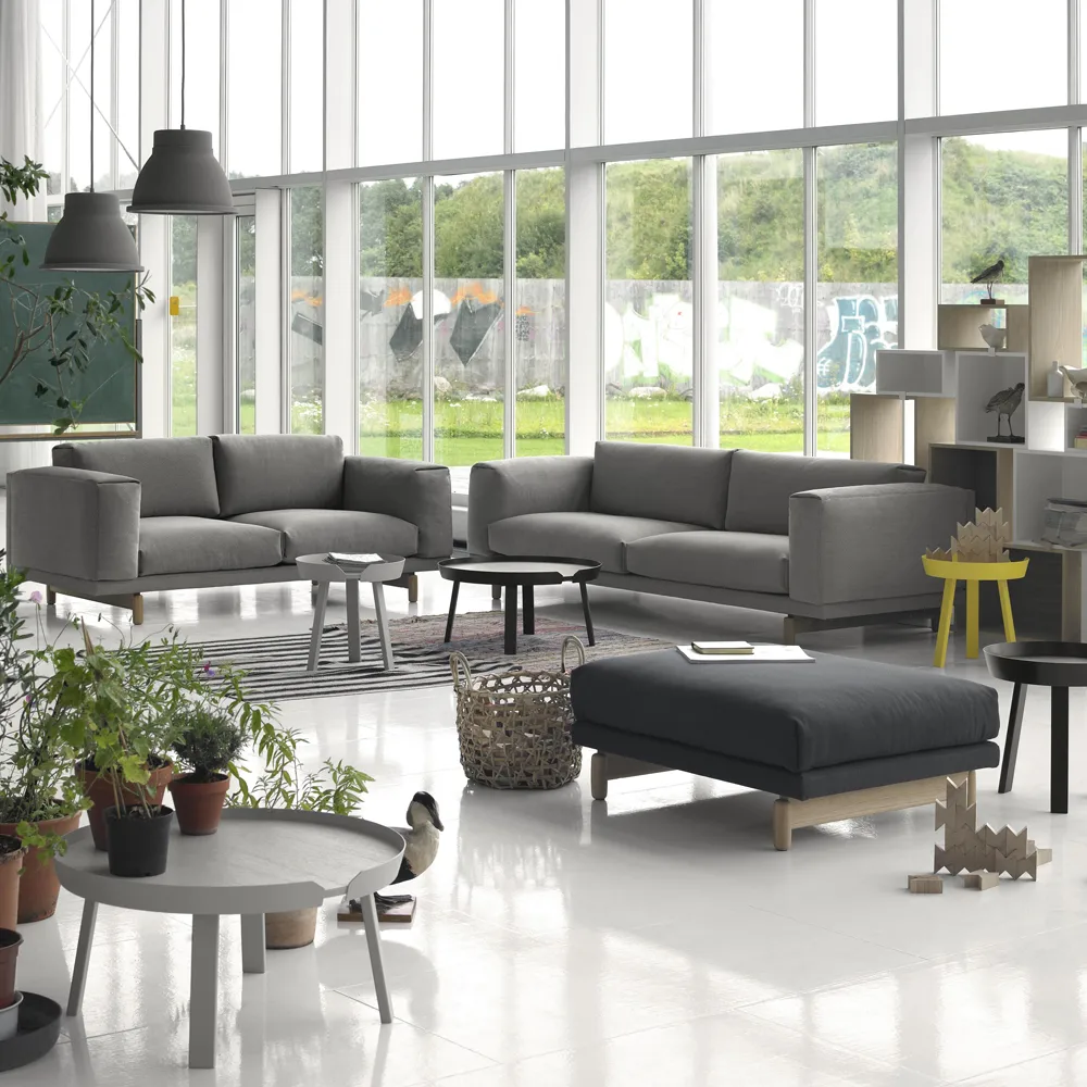 Rest soffa, 2-sits-remix 163 grey-ekben Muuto