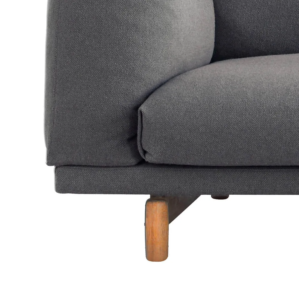 Rest soffa, 2-sits-remix 163 grey-ekben Muuto
