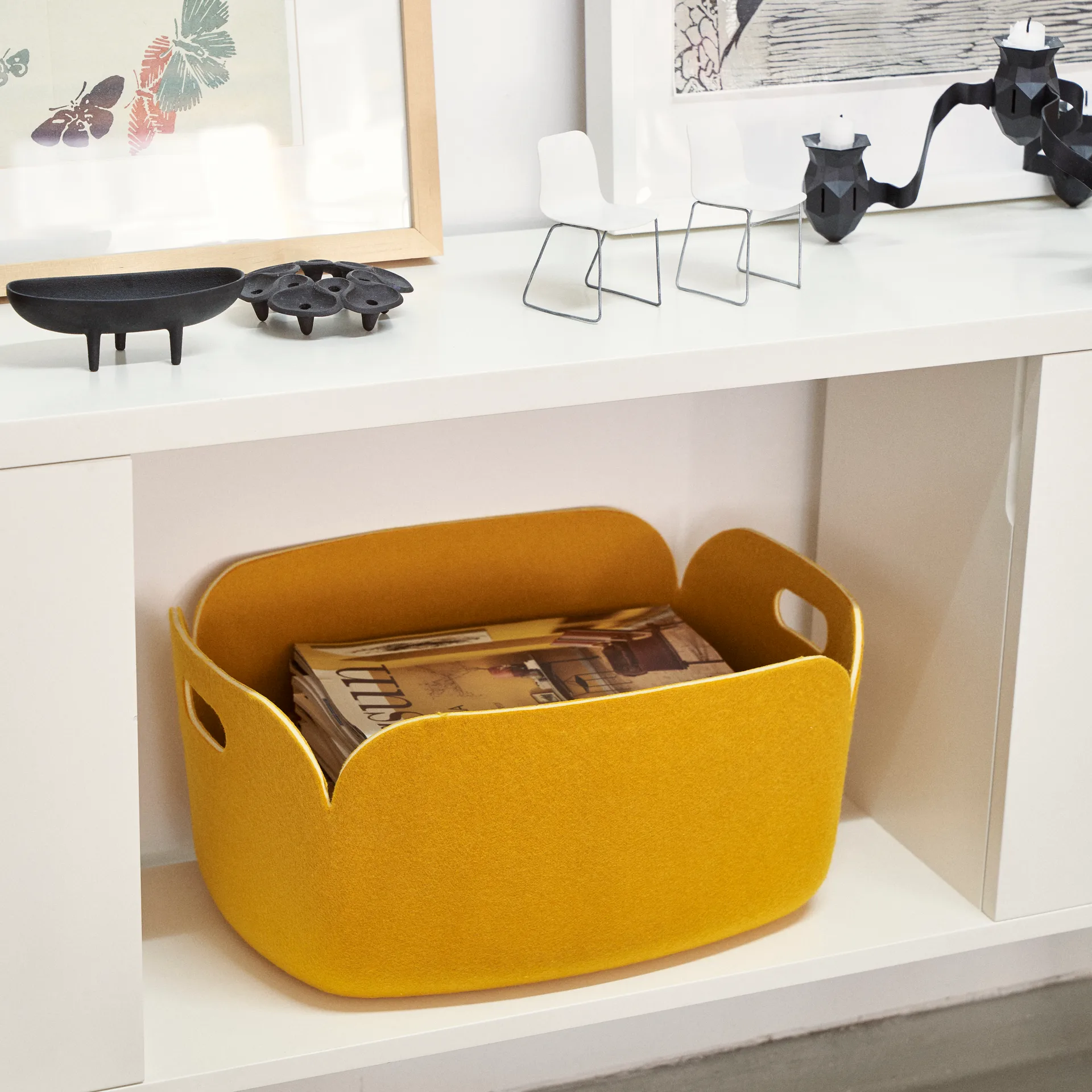 Restore förvaringskorg, gul Muuto