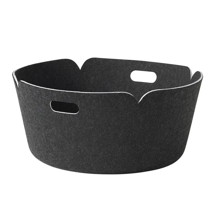 Restore förvaringskorg rund - Black melange (svart) - Muuto