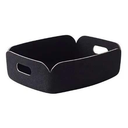Restore tray förvaringskorg låg, Svart Muuto